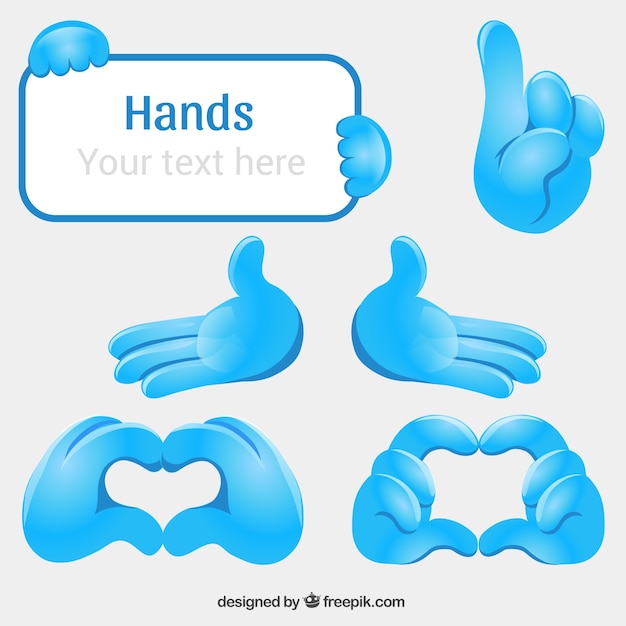 Blue hands