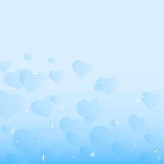 Free vector blue heart bubble background