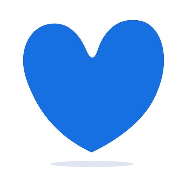 Free vector blue heart hand drawn