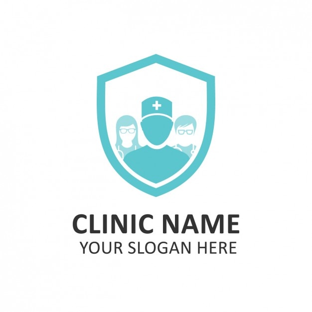 Free Vector blue hospital logo template