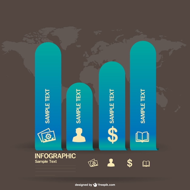 Free Vector blue infographic template