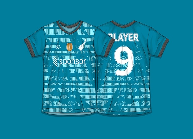 Free Vector a blue jersey that says'player 9'on it