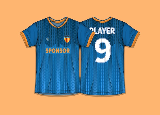 Free Vector a blue jersey that says sponsor on it