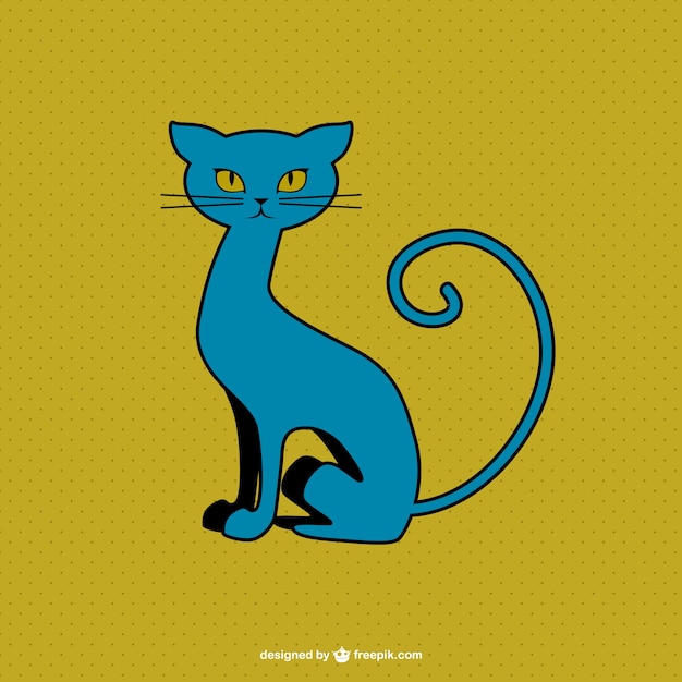 Free Vector blue kitten