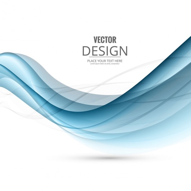 Free vector blue lines background with wavy effect