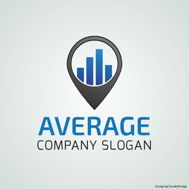 Blue logo for a company