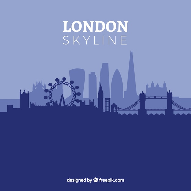 Free vector blue london skyline