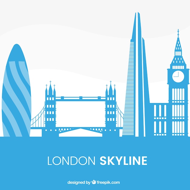 Free Vector blue london skyline