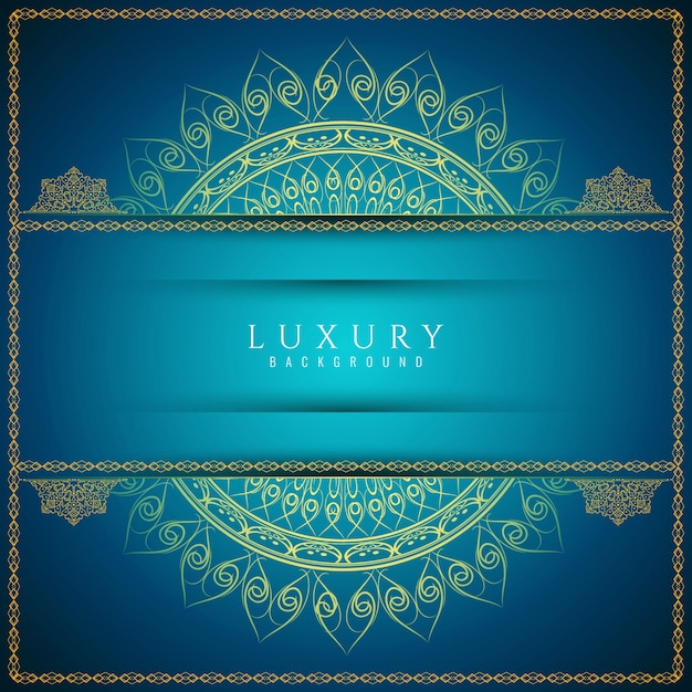 Free vector blue luxury mandala background