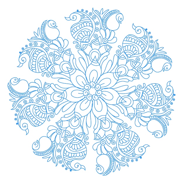 Blue mandala background