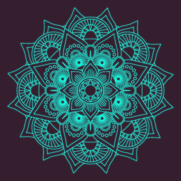 Blue mandala design