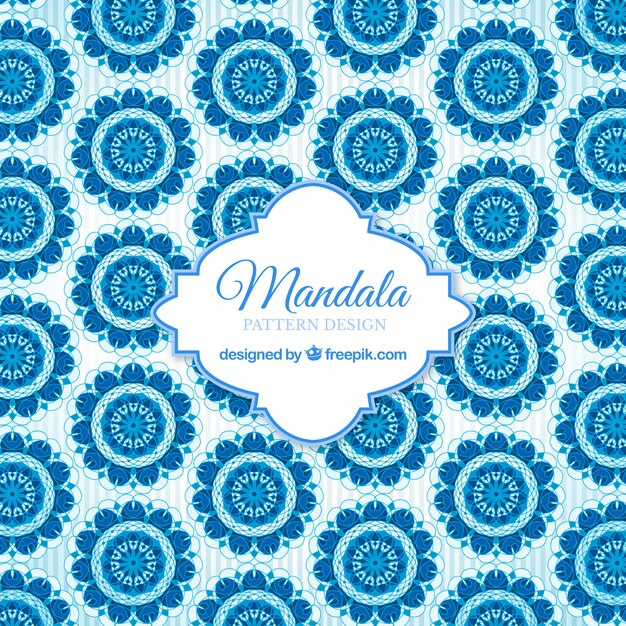 Blue mandala pattern background