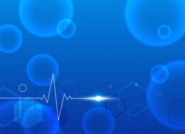 Blue medical background with text space