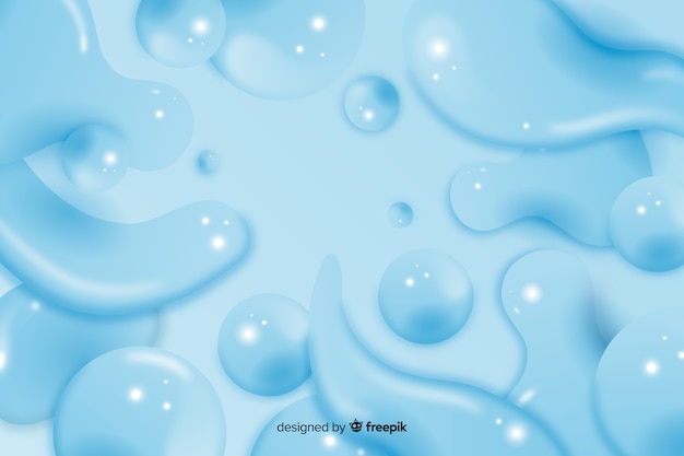 Blue monochrome realistic liquid effect background