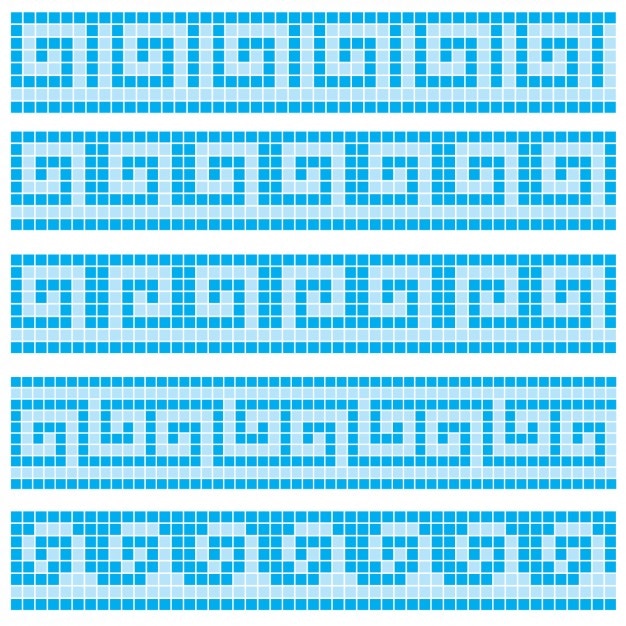 Free Vector blue mosaic tiles