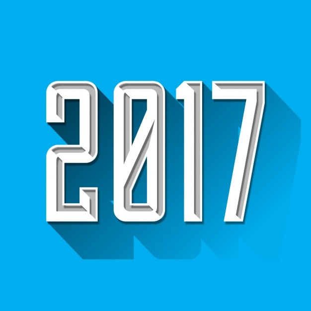 Free Vector blue new year 2017 background