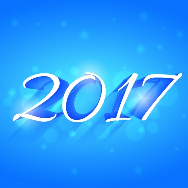 Free Vector blue new year background with lights