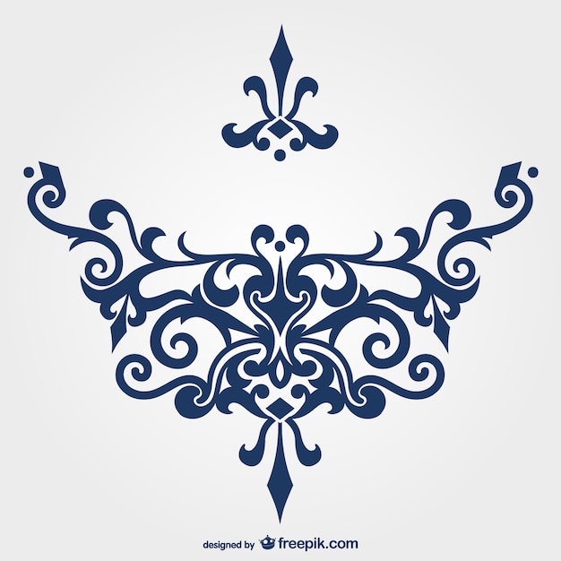 Free Vector blue ornament