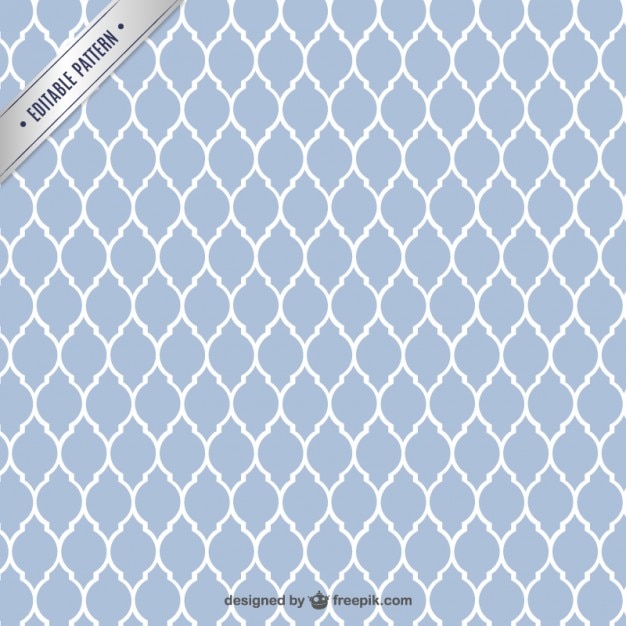 Blue ornamented seamless pattern