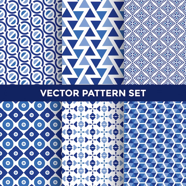 Blue pattern set