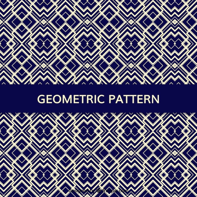 Blue pattern with geometric shapes