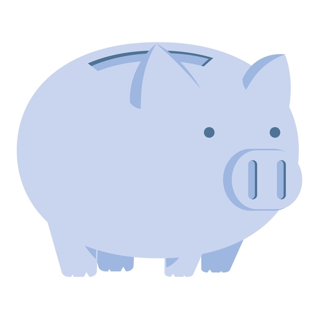 Free Vector blue piggy savings money