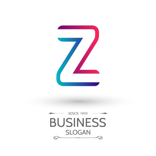 Blue and red logo with letter z