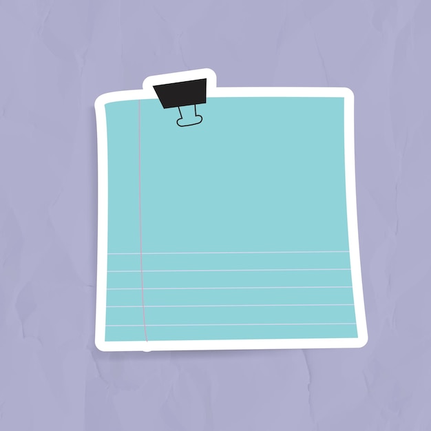 Free Vector blue reminder note sticker vector