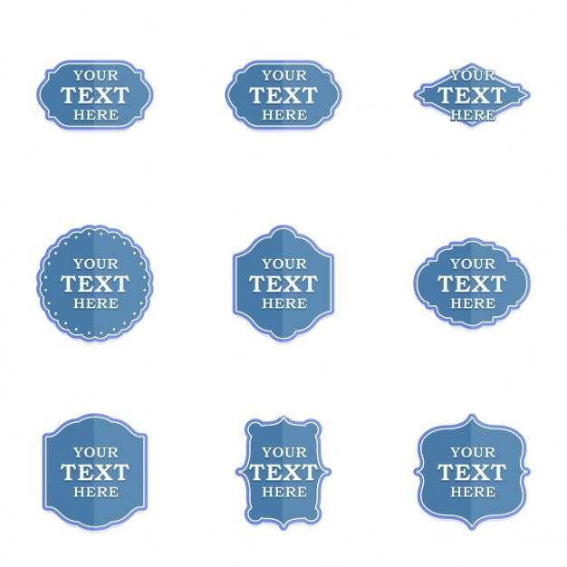 Blue retro labels