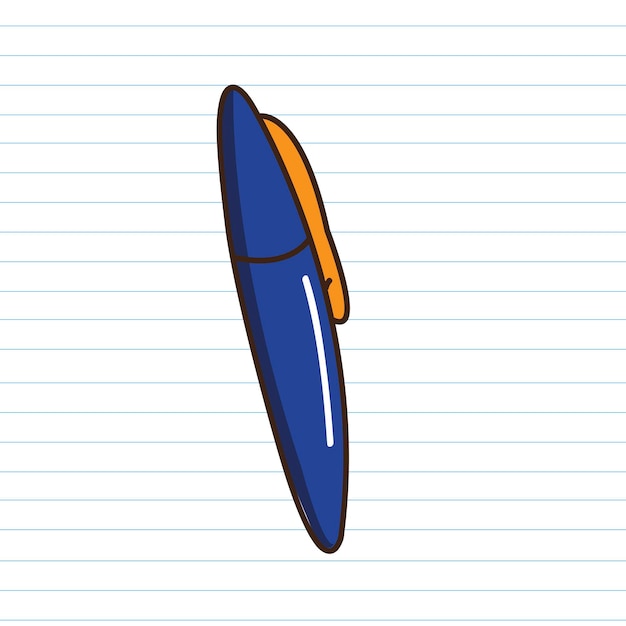 Free vector blue school pen design vector