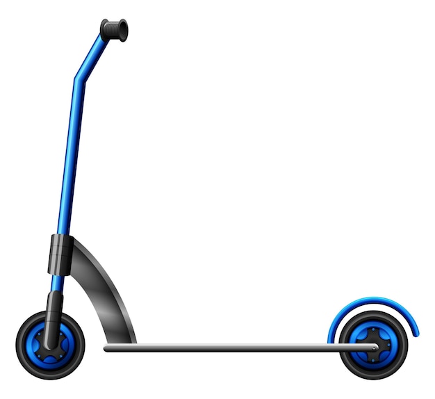 A blue scooter