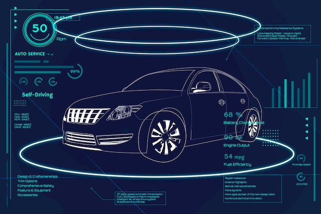 Free Vector blue sedan automotive design 