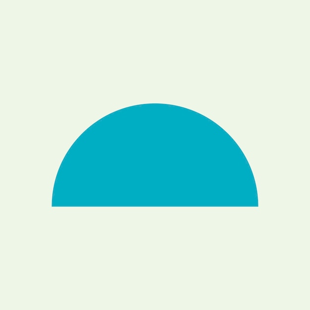 Free Vector blue semicircle geometric shape vector