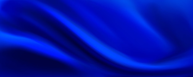 Free Vector blue silk fabric background luxury cloth wave