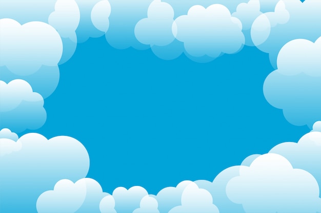 Blue sky and clouds background with text space