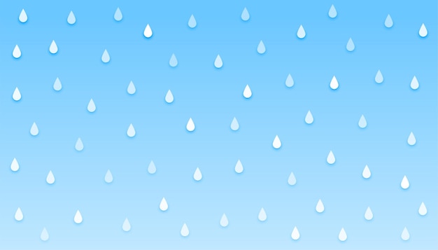 Blue sky with rain drops falling background