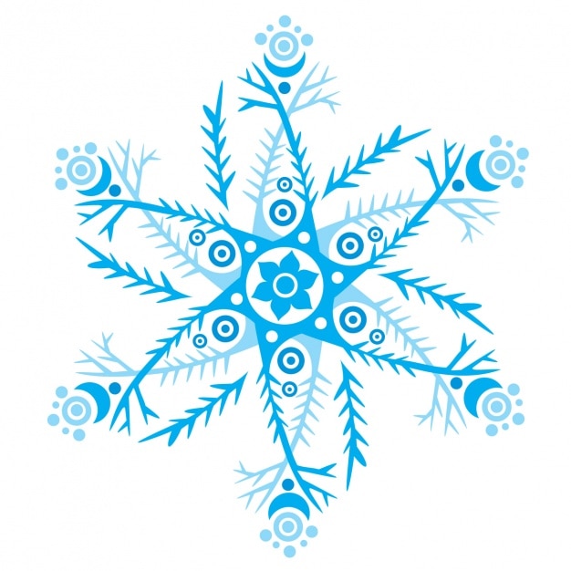 Blue snowflake design