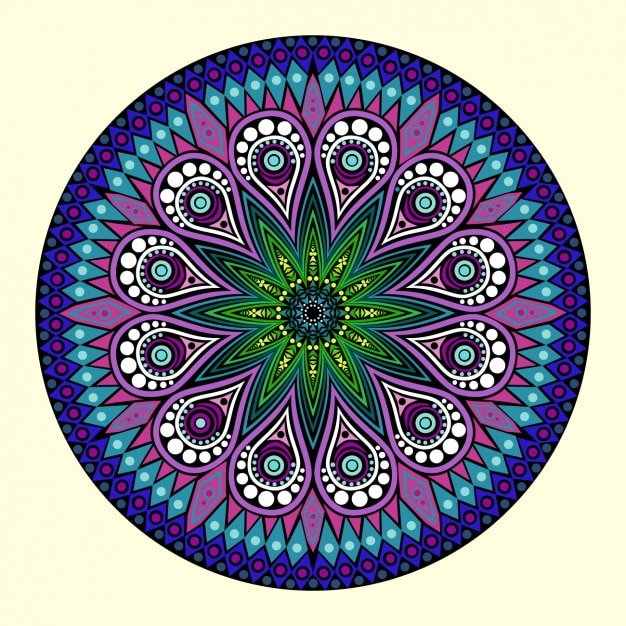 Free Vector blue sphere mandala