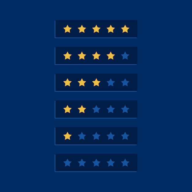 Free Vector blue star rating symbol design