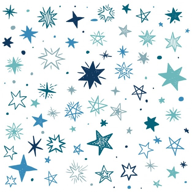 Blue stars on a white background