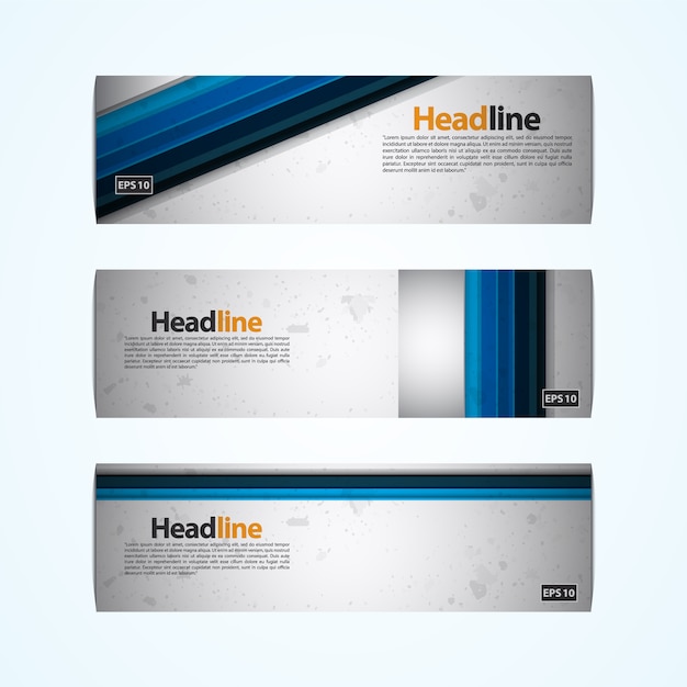 Blue stripes banner design