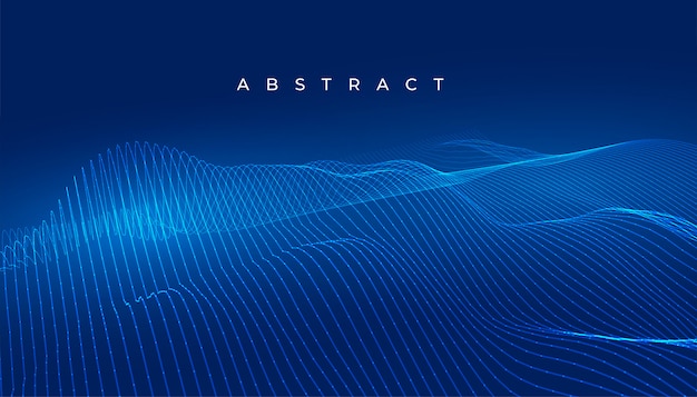 Free Vector blue technology wavy lines abstract digital background