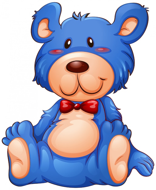 Free Vector a blue teddy bear