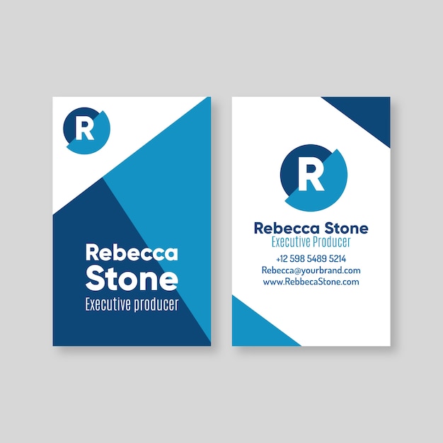 Blue theme for business card concept