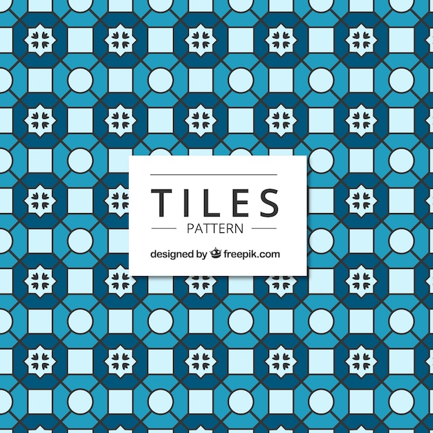 Free Vector blue tiles pattern