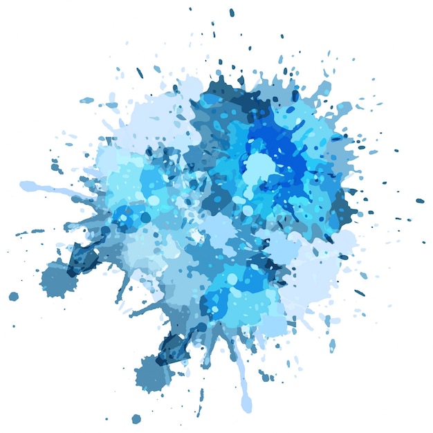 Free vector blue watercolor splash background