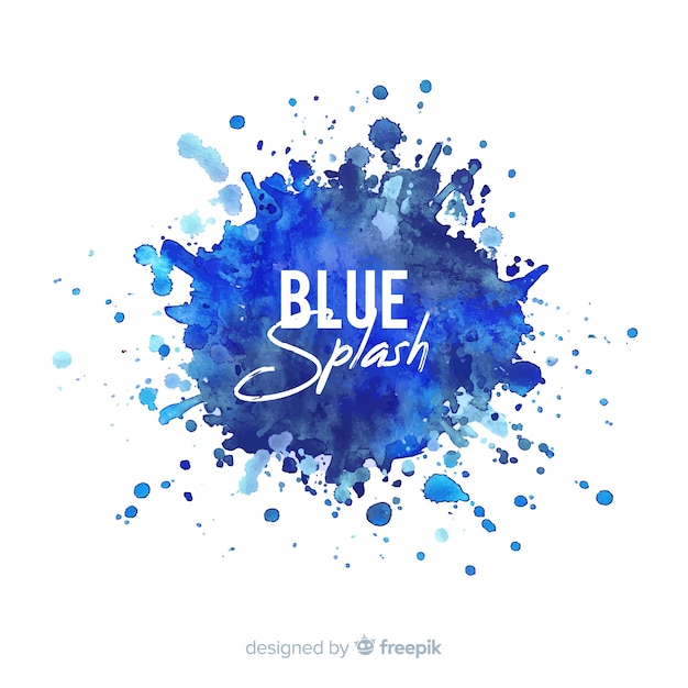 Free vector blue watercolor splash background