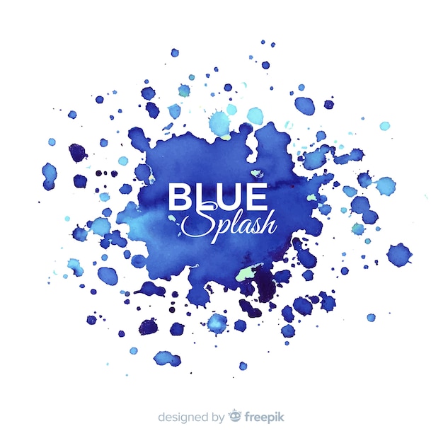 Free vector blue watercolor splash background