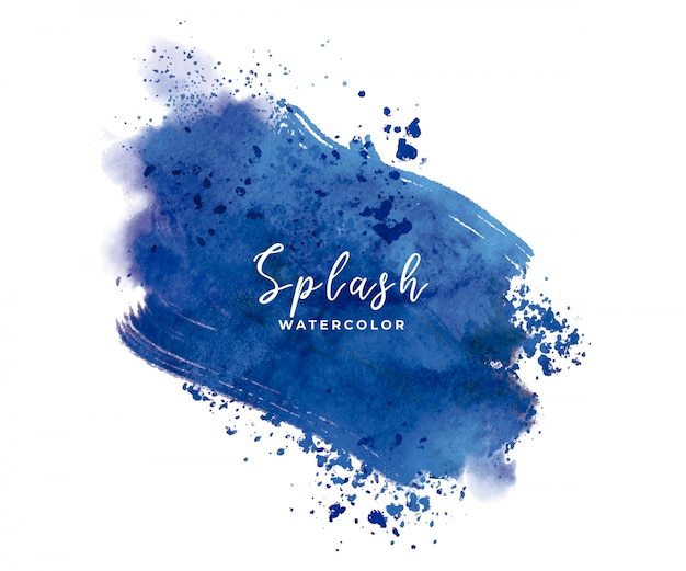 Blue watercolor splash