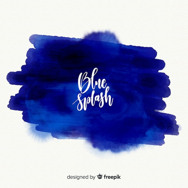 Free vector blue watercolor splash